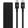 Beats Cable USB-C a USB-C Tejido de Carga Rápida, Durable, Compatible con Apple y Android, Color Negro Perno