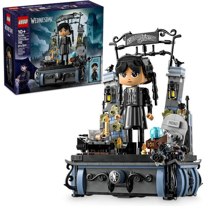 LEGO Figura Wednesday Addams, juguete de construcción para niños y coleccionistas a partir de 10 años, incluye soporte y accesorios