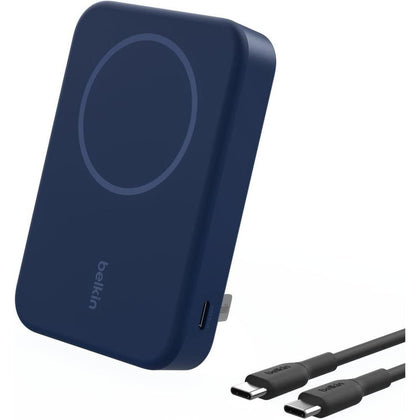 Banco de energía portátil Belkin con carga inalámbrica de 15W, MagSafe y soporte para iPhone, AirPods y Apple Watch