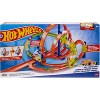 Set de pista Hot Wheels Epic Crash Dash con 5 zonas de choque y booster motorizado