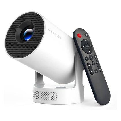 Proyector Mini Magcubic con WiFi 6, Bluetooth 5.4, soporte 4K, altavoz 5W, Keystone vertical automático y rotación 180°