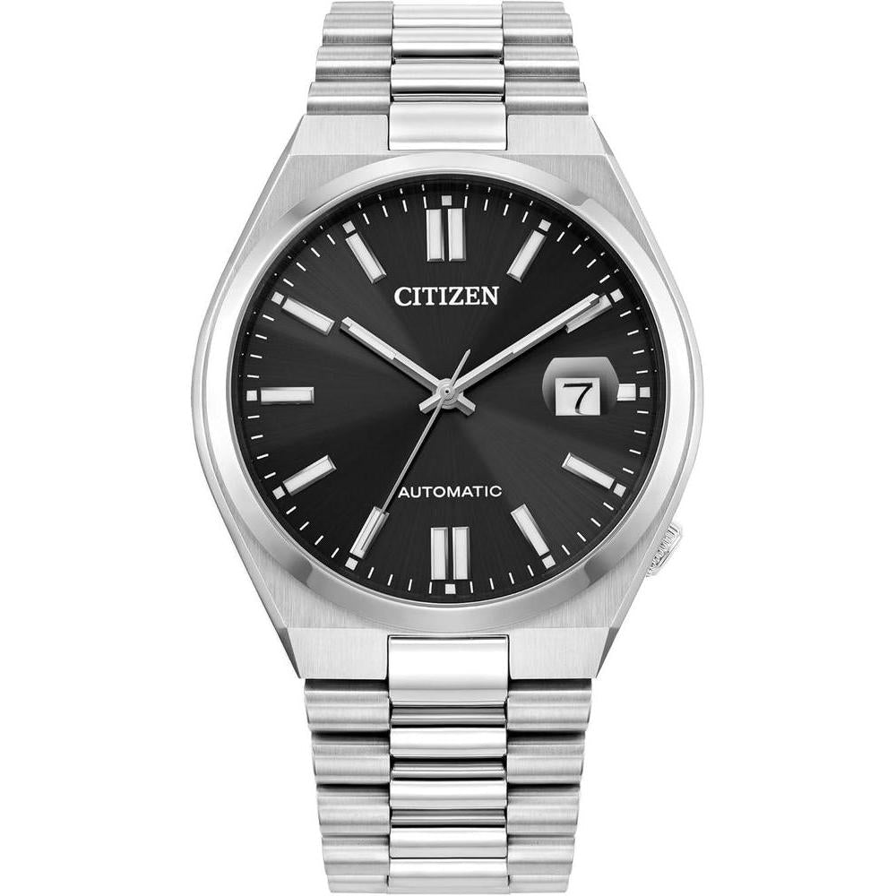 Reloj Citizen Automático Tsuyosa Sport, acero inoxidable plateado, 3 agujas y fecha, reserva de marcha 42 horas