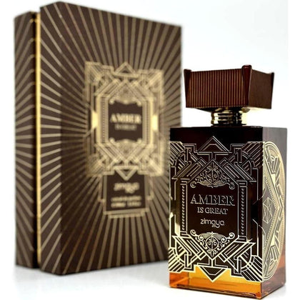 AFNAN Zimaya Amber Is Great Eau De Parfum Espray, fragancia unisex de lujo, 100 ml, aroma ámbar y cítricos