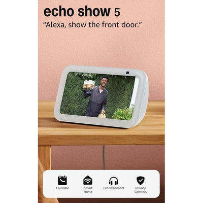 Amazon Echo Show 5, dispositivo inteligente con pantalla táctil de 5.5", sonido claro y profundo, control de dispositivos y funciones de videollamada