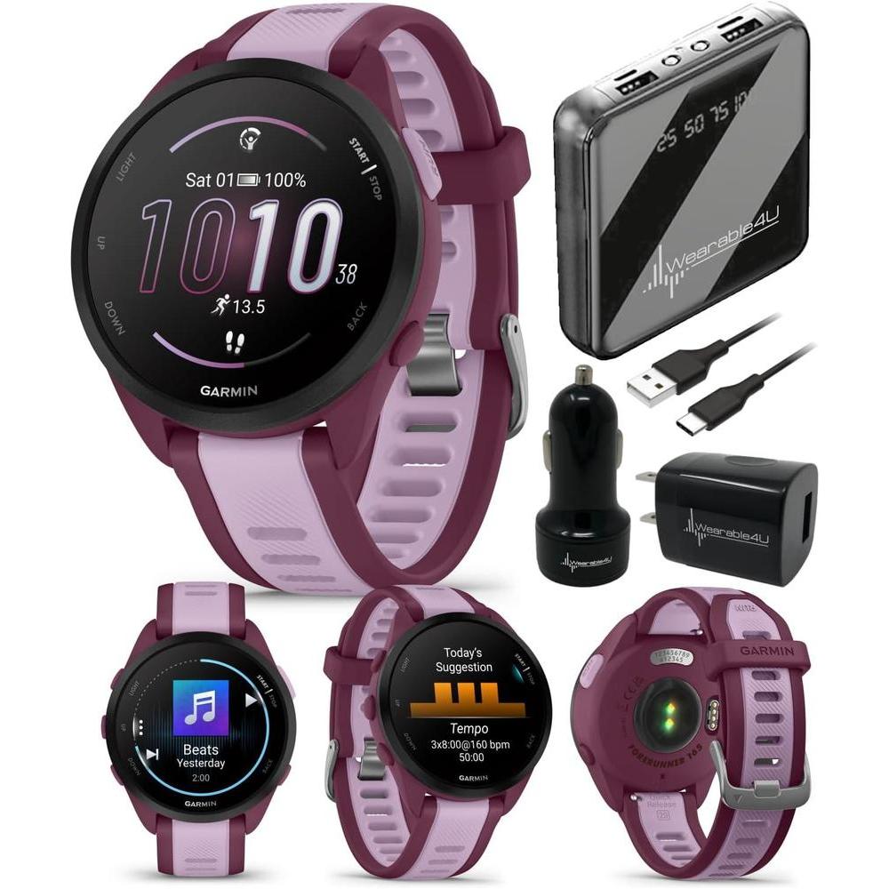 Garmin Forerunner 165 Smartwatch Música, Pantalla AMOLED, Métricas Avanzadas De Entrenamiento Y Recuperación