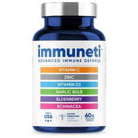 Immuneti - Defensa inmune avanzada, mezcla 6 en 1 con vitamina C, vitamina D3, zinc, saúco, ajo y equinácea