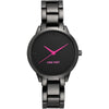 Nine West Reloj de pulsera Gunmetal elegante para mujer con pulsera metálica y esfera analógica