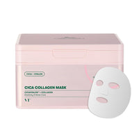 VT COSMETICS CICA Máscara de Colágeno para Elasticidad, Hidratación y Reafirmación de la Piel, Coreana, 30 Hojas