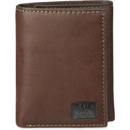 Billetera triple de hombre Levi's elegante y delgada con ventana de identificación y tarjetero de crédito