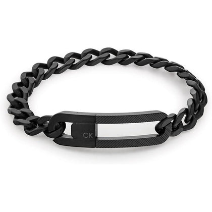 Pulsera de cadena Calvin Klein para hombre con cierre magnético ovalado en elegancia atemporal y metales industriales