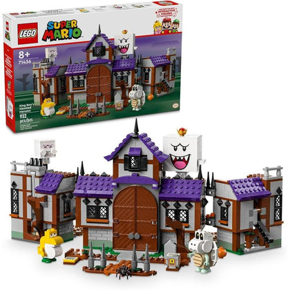 LEGO Super Mario King Boo's Haunted Mansion - Juguete de construcción interactivo de Halloween para niños con 4 minifiguras