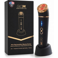 Dispositivo de belleza de luz roja para cara y cuello con masajeador 3 en 1, triple LED y tecnología de vibración avanzada