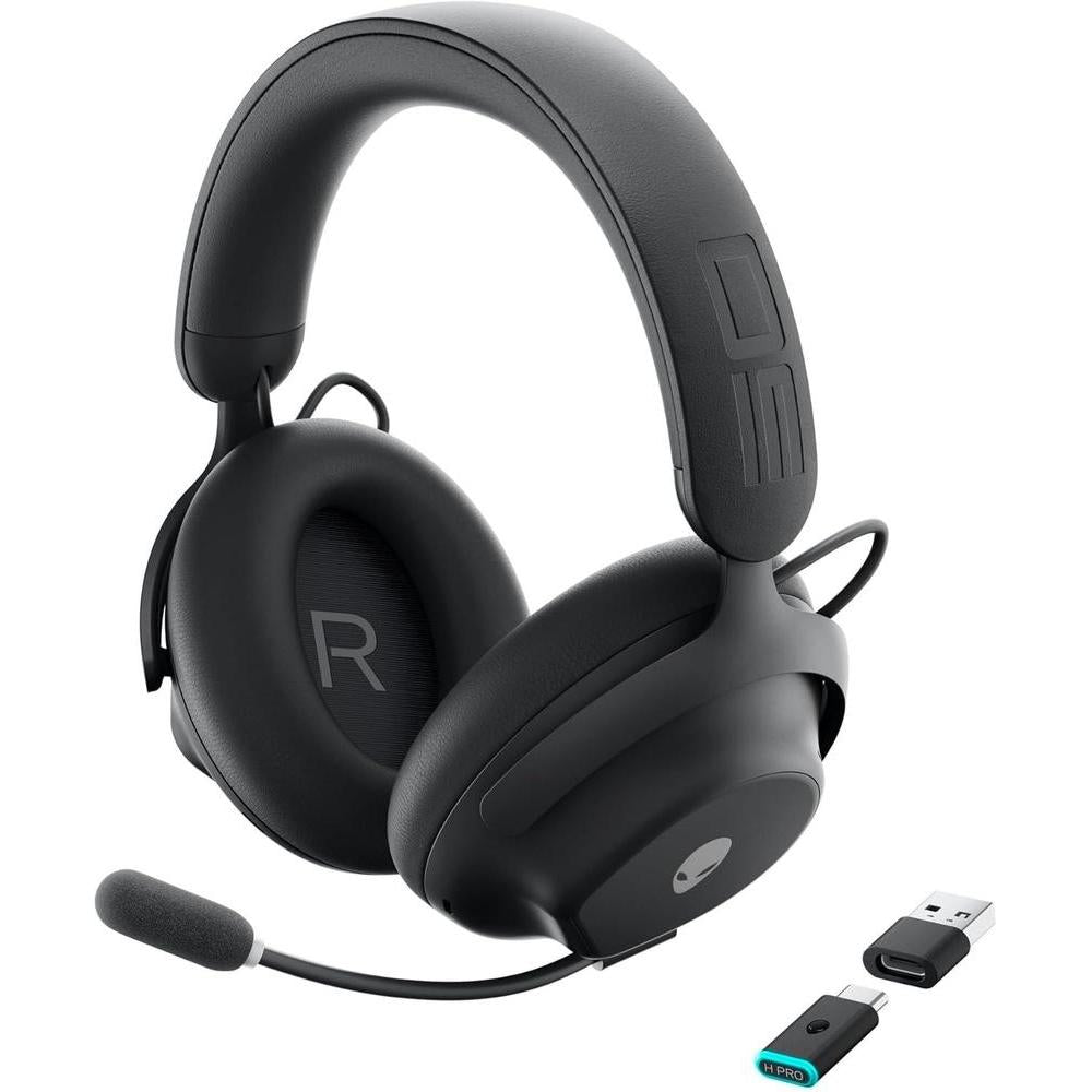 Alienware auriculares inalámbricos para juegos con Bluetooth 5.3, carga rápida, cancelación activa de ruido y 75 horas de duración