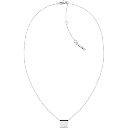 Calvin Klein Collar con colgante de acero inoxidable para mujer, elegante y sofisticado para cualquier ocasión