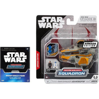 Paquete exclusivo Star Wars Micro Galaxy Squadron: Jedi Interceptor de Anakin con accesorios de figura y vehículo