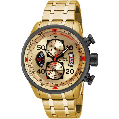 Invicta reloj japonés de cuarzo para hombre, diseño aviador, pantalla analógica, correas de acero inoxidable