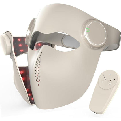 Máscara de terapia de luz LED con 3 modos de color, inalámbrica, para cuidado de la piel en casa y viajes, modelo E108A