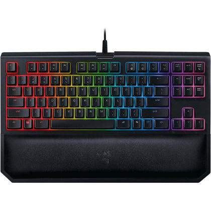 Razer BlackWidow TE Chroma teclado mecánico para juegos, compacto con cable USB desmontable y retroiluminación RGB, 20.6 x 37 x 0.4 cm