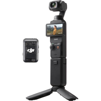 DJI Osmo Pocket 3 Creator Combo, cámara para vlogging 4K con estabilización de 3 ejes, micrófono incluido, seguimiento facial