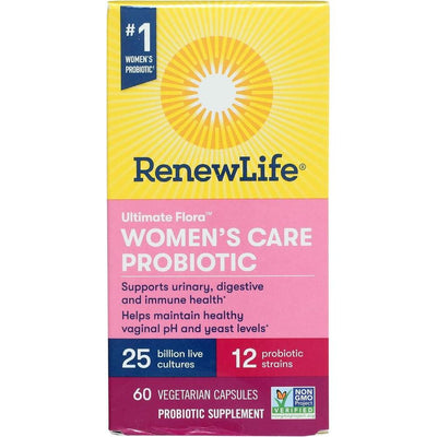 Renew Life Cápsulas de Probióticos para Mujeres con L. Rhamnosus GG, Salud Digestiva e Inmune, Sin Lácteos, Soja ni Gluten