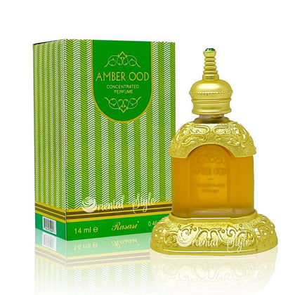 RASASI Amber Oud unisex Aceite de perfume concentrado con notas de rosa, ámbar, oudh y almizcle, paquete de 3 unidades