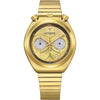 Citizen Reloj de cuarzo Star Wars para hombre inspirado en C-3PO, diseño coleccionable en acero inoxidable dorado