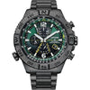Citizen Reloj Eco-Drive Promaster Navihawk A-T para hombre, esfera verde, pulsera de acero inoxidable, modelo AT8227-56X