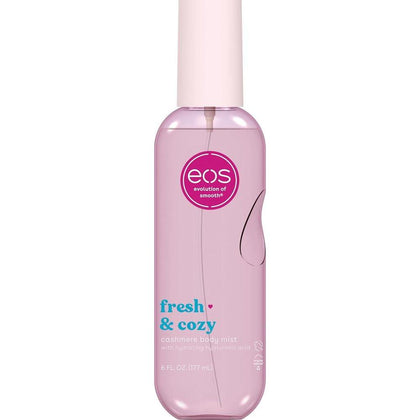 eos Spray corporal de cachemira, fresco y acogedor. Hidratante, vegano, libre de crueldad. Con ácido hialurónico y glicerina