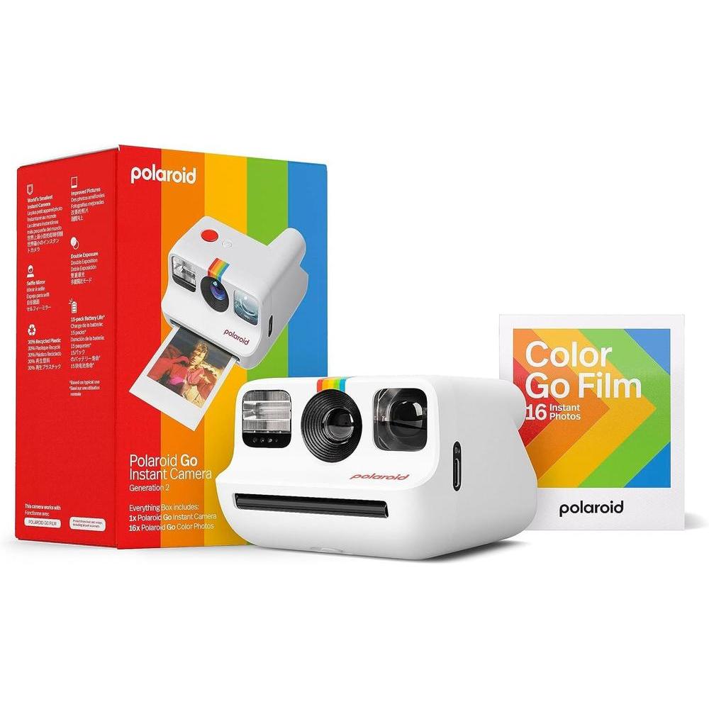 Polaroid Go Mini Cámara Instantánea Generation 2 con Paquete de Película Incluido - Blanco - Compatible con Película Polaroid Go