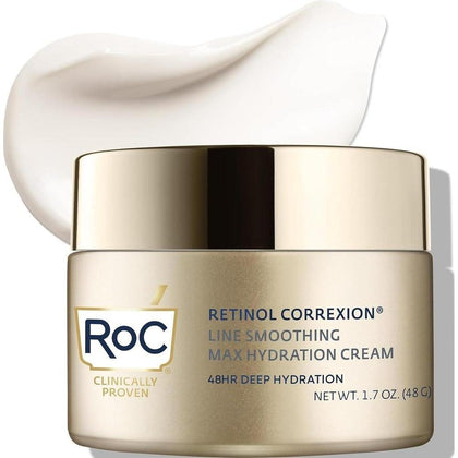 RoC Hidratante Facial Antienvejecimiento con Retinol y Ácido Hialurónico para Líneas Finas, Manchas Oscuras y Cicatrices