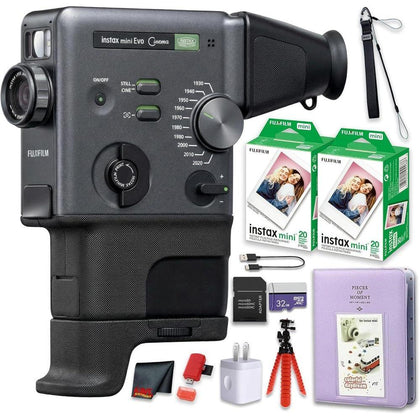 Fujifilm Instax Mini Evo - Cámara híbrida instantánea, impresora para smartphones, video y fotografía con dial creativo