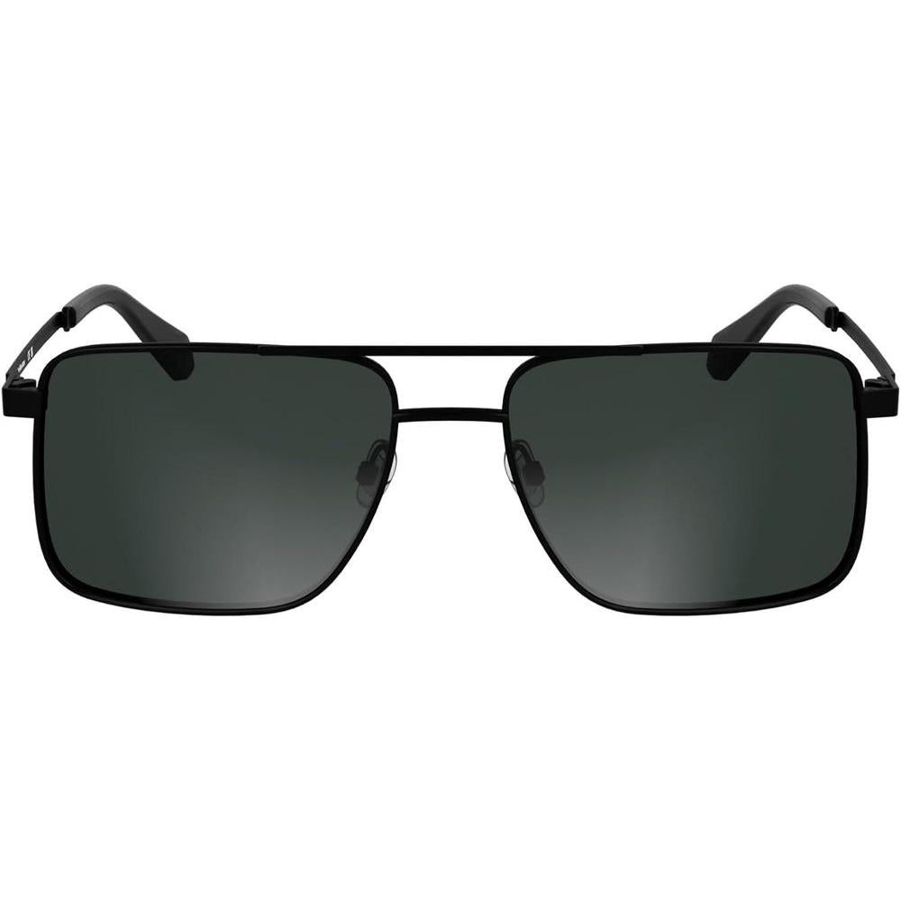 Gafas de sol Calvin Klein estilo aviador con marco metálico, doble puente y lentes tonificadas en modelo XL para hombres