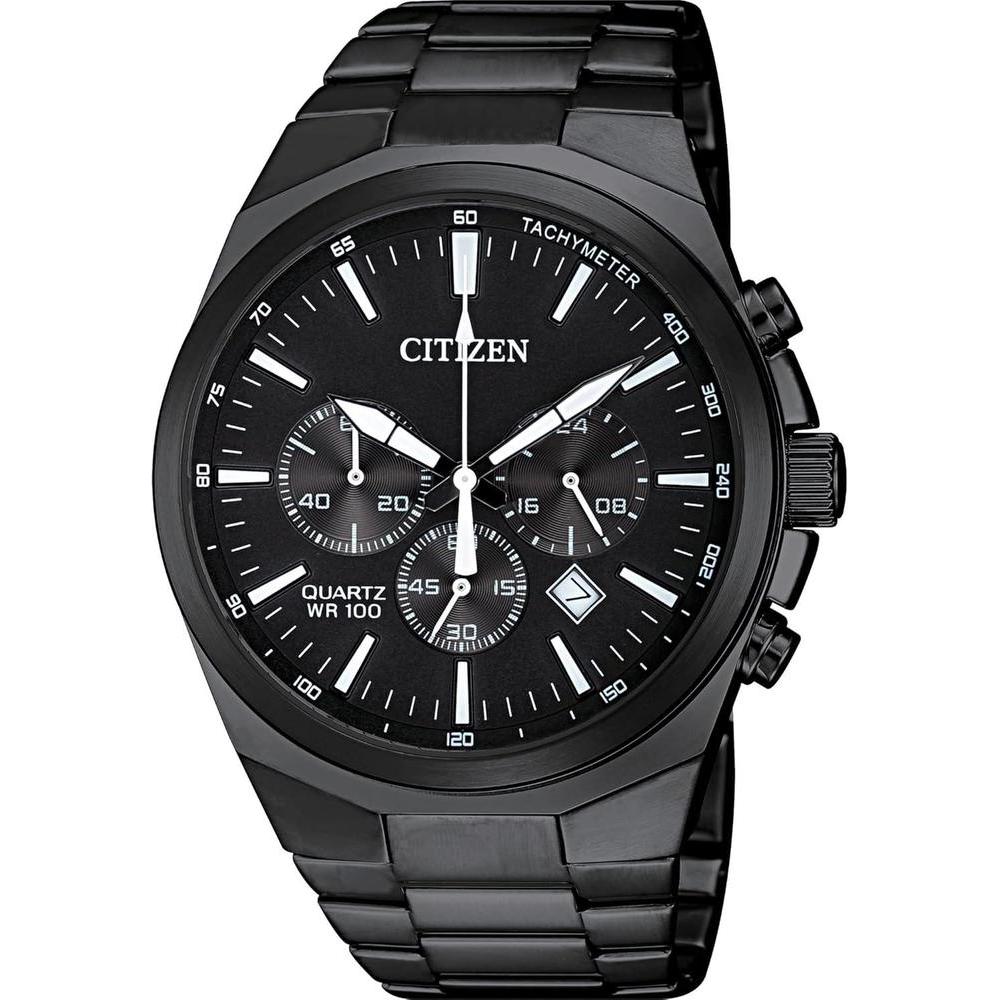 Reloj de cuarzo para hombre Citizen acero inoxidable diseño clásico y resistente al agua con cronógrafo e indicador de fecha