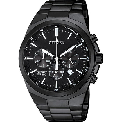 Reloj de cuarzo para hombre Citizen acero inoxidable diseño clásico y resistente al agua con cronógrafo e indicador de fecha