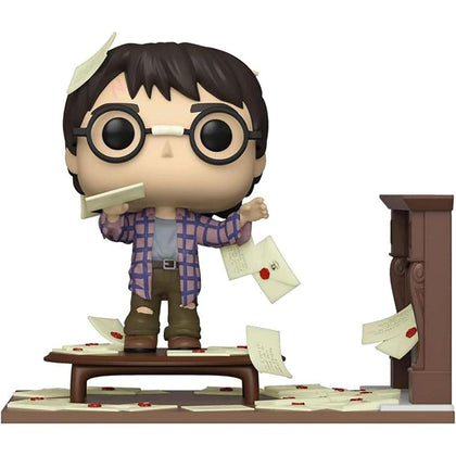 Funko Harry Potter POP Deluxe Figura de vinilo, Harry Potter con letras de Hogwarts