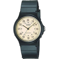 Casio MQ24, reloj analógico de cuarzo para hombre, resistente al agua, con caja, banda y cristal de resina, batería dura 3 años