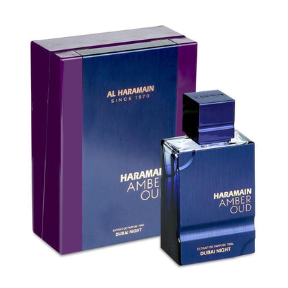 Al Haramain Amber Oud - Dubai Night, colonia unisex con bergamota y frijol tonka, perfume de larga duración