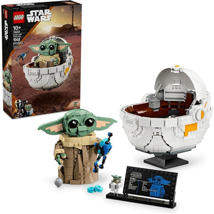 LEGO Star Wars: Grogu con juguete de construcción de cochecito Hover para niños, ideal para regalar y para fans de The Mandalorian