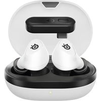 SteelSeries Arctis GameBuds con Switch Wireless 2.4GHz, Bluetooth 5.3, cancelación de ruido, presets de audio, batería 40H - Blanco