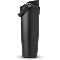 Owala FreeSip Sway de acero inoxidable, botella de agua aislante en color negro, ideal para deportes y actividades al aire libre