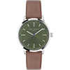 Reloj Ted Baker Cosmop con correa de cuero ecológico para hombre, esfera verde, diseño elegante y resistente al agua