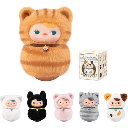 POP MART PUCKY Roly-Poly Kitty Series, figuras de vinilo en caja ciega, diseño aleatorio para coleccionistas y regalos