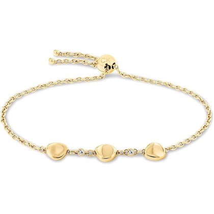 Pulsera de cadena de joyería para mujer de Calvin Klein, elegante y ajustable, con detalles en cristal