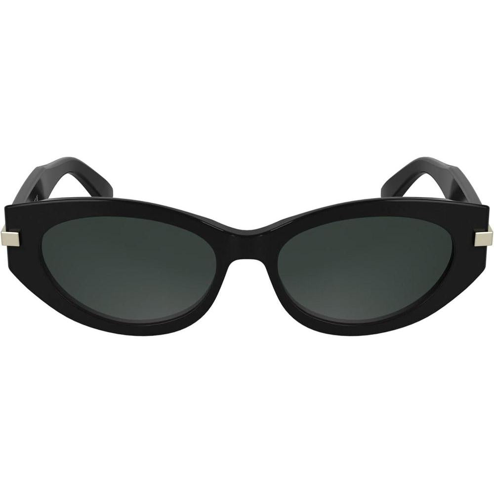 Gafas de sol Calvin Klein mujer CK25502S negras con lente gris sólido y logotipo refinado