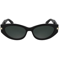 Gafas de sol Calvin Klein mujer CK25502S negras con lente gris sólido y logotipo refinado