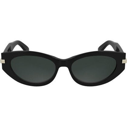 Gafas de sol Calvin Klein mujer CK25502S negras con lente gris sólido y logotipo refinado