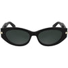 Gafas de sol Calvin Klein mujer CK25502S negras con lente gris sólido y logotipo refinado