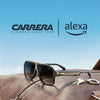 Lentes inteligentes Carrera con Alexa, armazón negro estilo cruiser y cristales de sol degradados