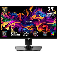MSI MAG 271QP QD-OLED X28 - Monitor de juegos QHD, 280Hz, Adaptive-Sync, HDR Ready, HDMI, VGA, bisel delgado, 0.03 ms, negro