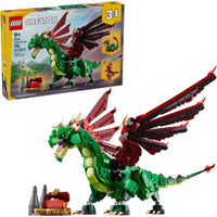 LEGO Creator Juguete medieval 3 en 1 con dragón, serpiente marina y fénix para niños y niñas